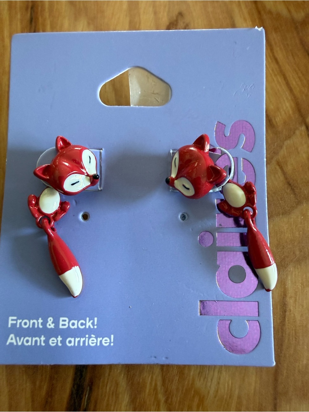 $3 Claire's Red Fox Stud Earrings